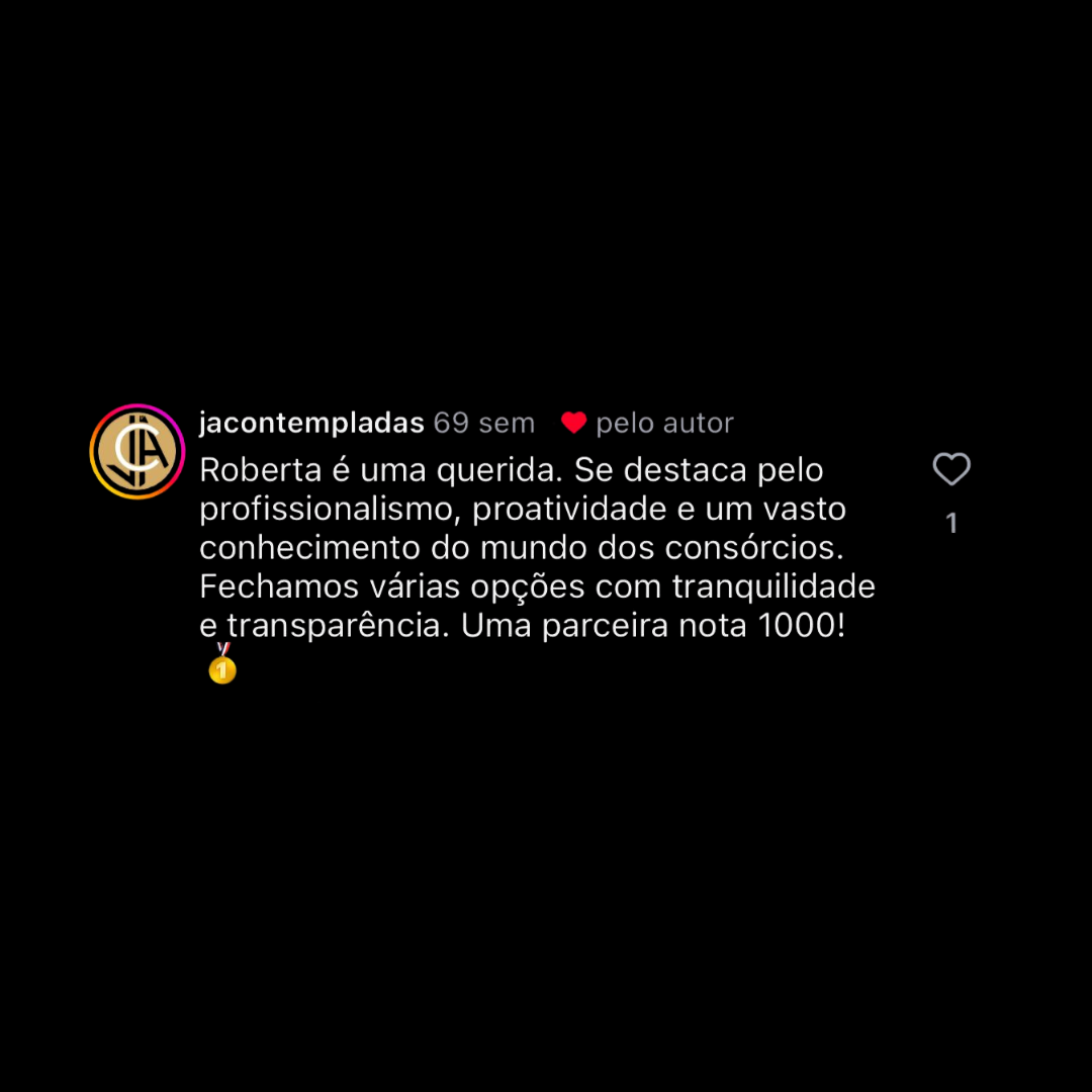 Depoimento de cliente em captura de tela